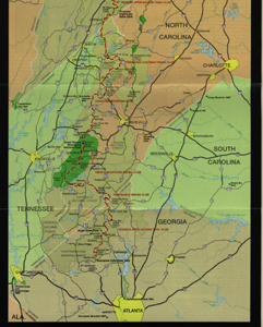 Appalachian Trail Map: Georgia through Carolina